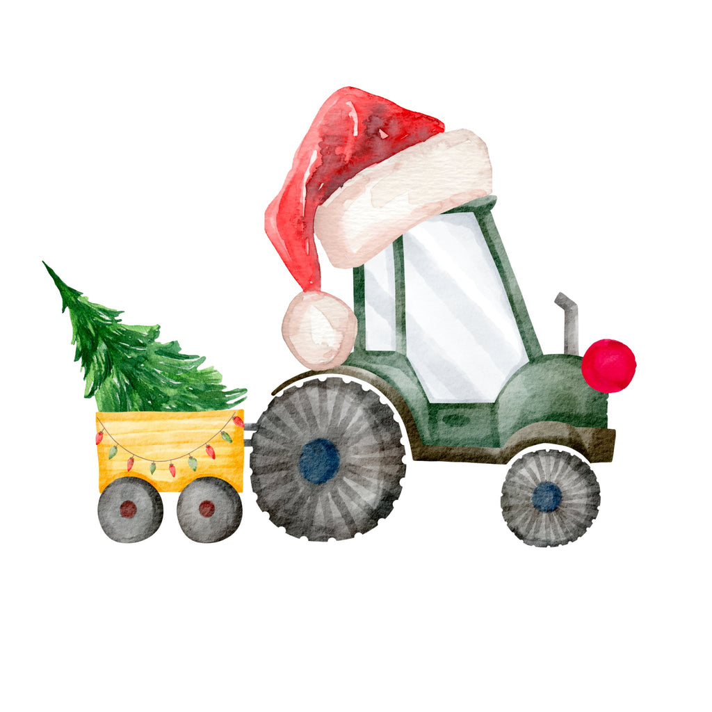 Christmas Tractor DTF Transfer - My Vinyl Craft