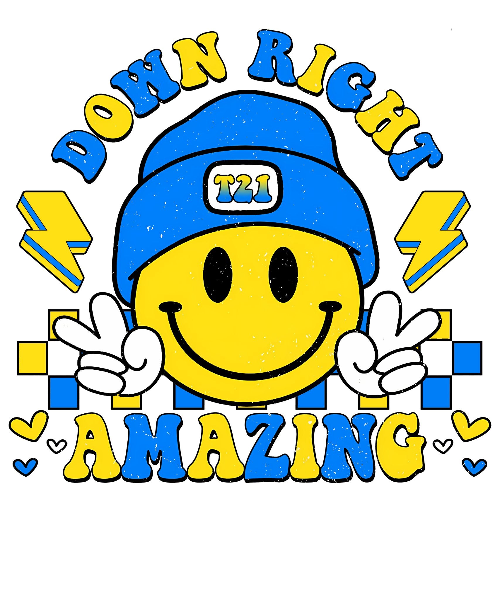 Down Right Amazing Smiley DTF Transfer - My Vinyl Craft