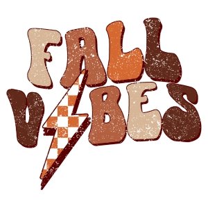 Fall Vibes Bolt DTF Transfer - My Vinyl Craft