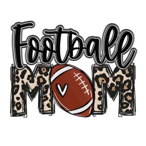 Football Mom Leopard DTF Transfer - My Vinyl Craft