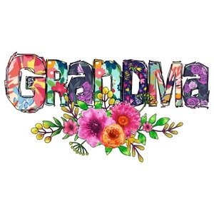Grandma Bold Flower DTF Transfer - My Vinyl Craft