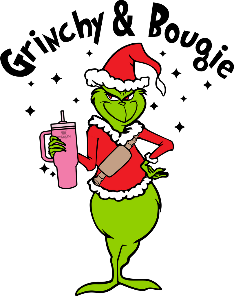 Grinchy & Bougie DTF Transfer - My Vinyl Craft