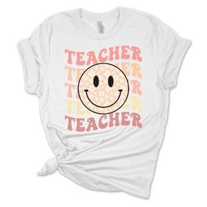 Groovy Peach Teacher DTF Transfer - My Vinyl Craft