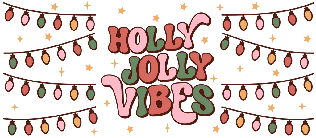 Holly Jolly UV DTF Cup Wrap - My Vinyl Craft