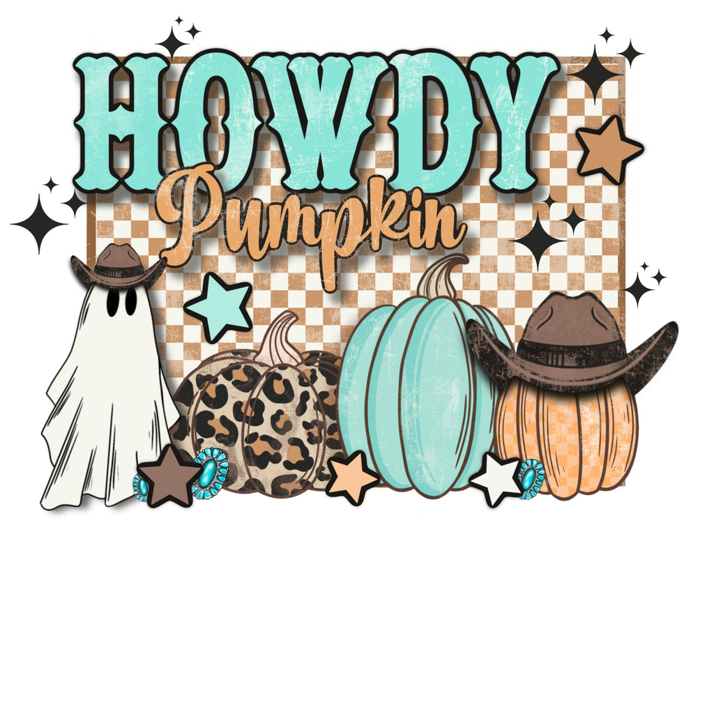 Howdy Pumpkin DTF Transfer - My Vinyl Craft