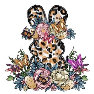 Leopard Bunny DTF Transfer - My Vinyl Craft