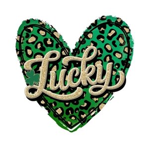 Lucky Heart DTF Transfer - My Vinyl Craft