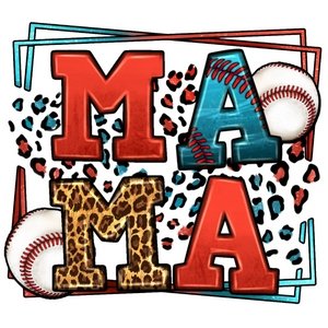 Mama Baseball DTF Transfer - My Vinyl Craft