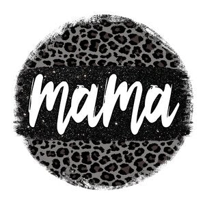 Mama Leopard Black DTF Transfer - My Vinyl Craft
