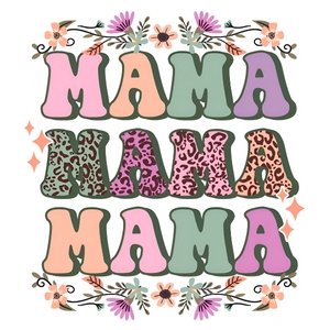 Mama Pink Floral DTF Transfer - My Vinyl Craft
