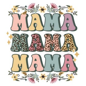 Mama Yellow Floral DTF Transfer - My Vinyl Craft