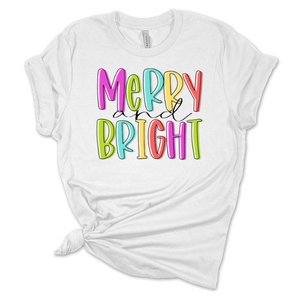 Merry and Bright DTF Transfer - My Vinyl Craft