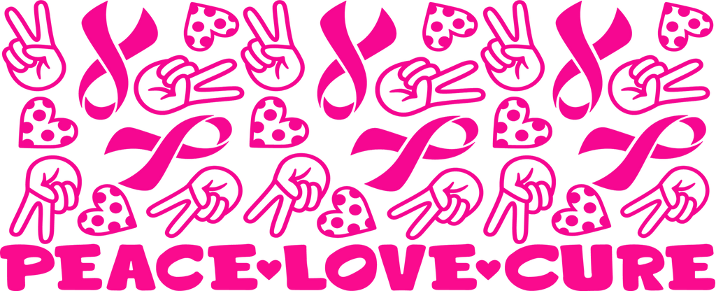 Peace Love Cure UV DTF Transfer - My Vinyl Craft