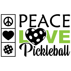 Peace Love Pickleball DTF Transfer - My Vinyl Craft