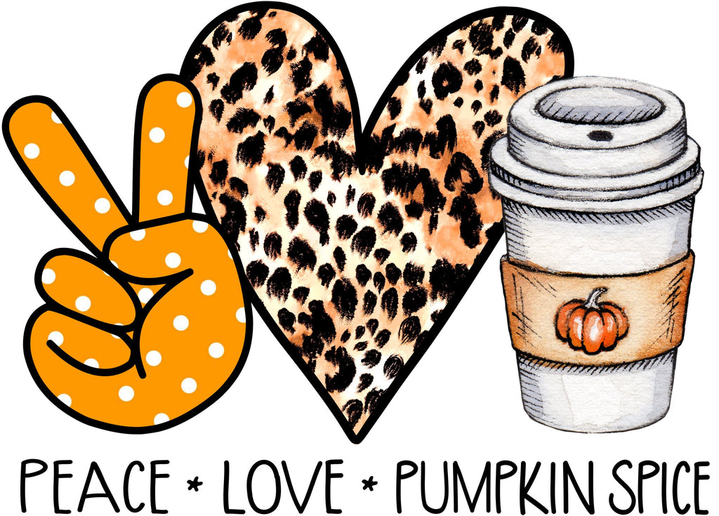Peace Love Pumpkin Spice DTF Transfer - My Vinyl Craft