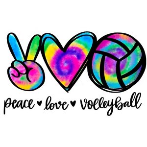 Peace Love Volleyball DTF Transfer - My Vinyl Craft