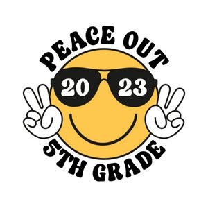 Peace Out Smiley K-5th DTF Transfer - My Vinyl Craft