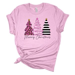 Pink Leopard Christmas DTF Transfer - My Vinyl Craft