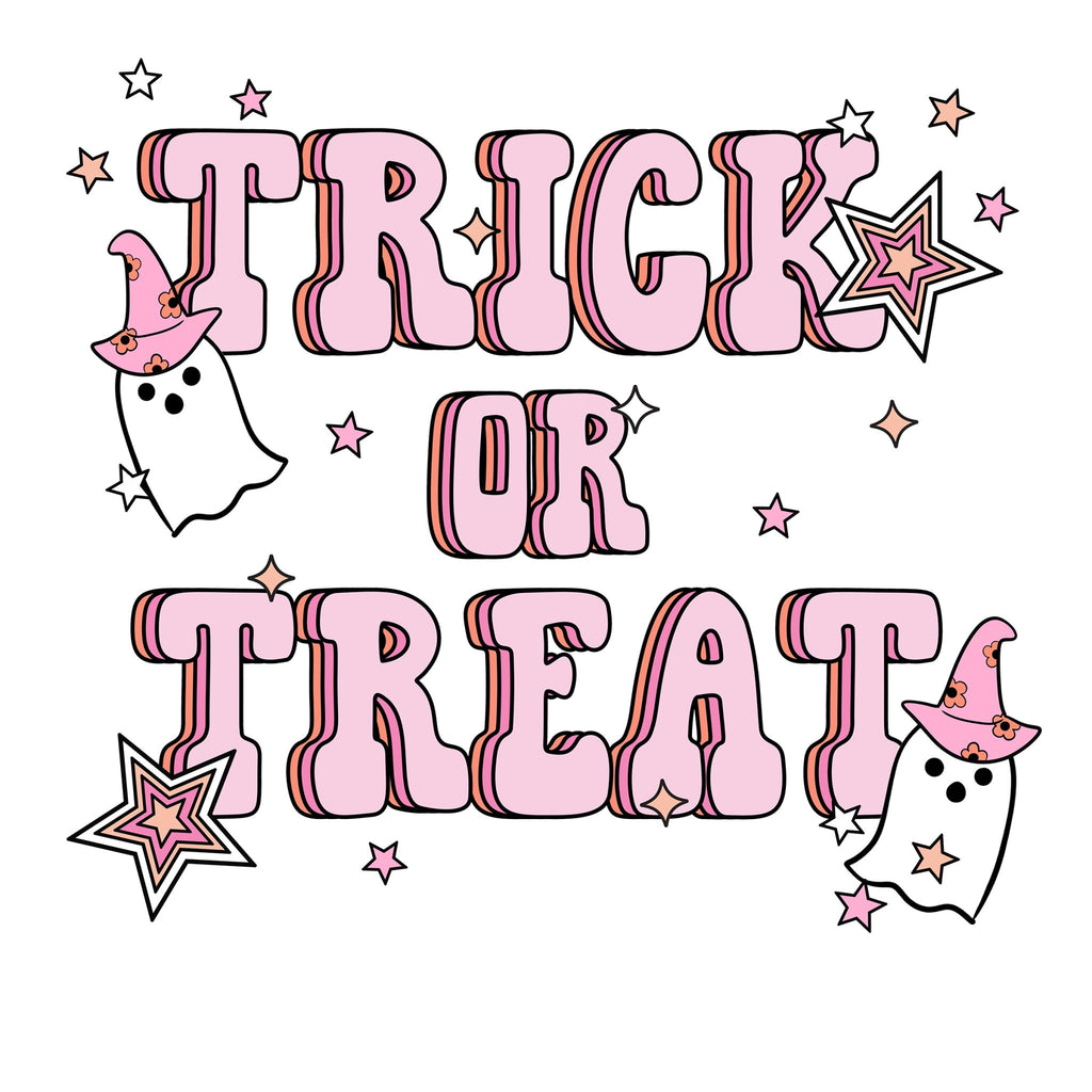 Pink Trick or Treat DTF Transfer - My Vinyl Craft