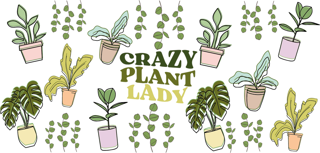 Plant Lady UV DTF Cup Wrap - My Vinyl Craft