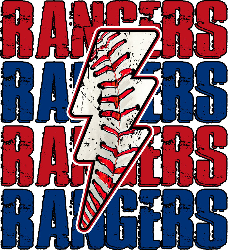 Rangers Distressed Bold DTF Transfer - My Vinyl Craft