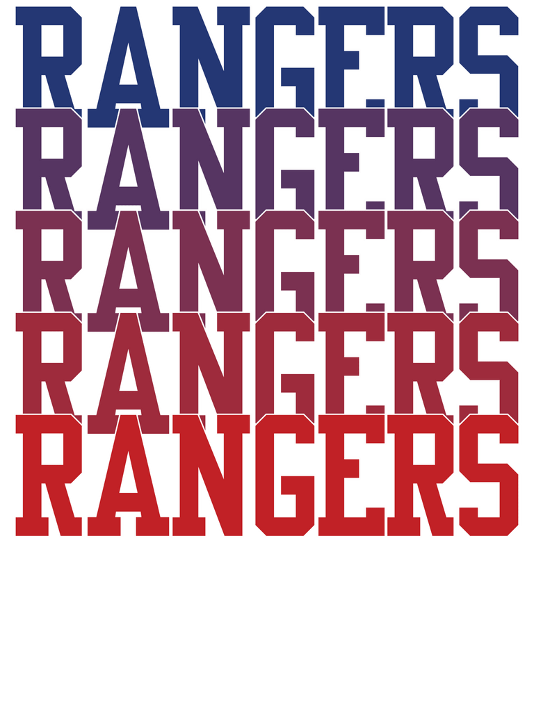 Rangers Ombre DTF Transfer - My Vinyl Craft