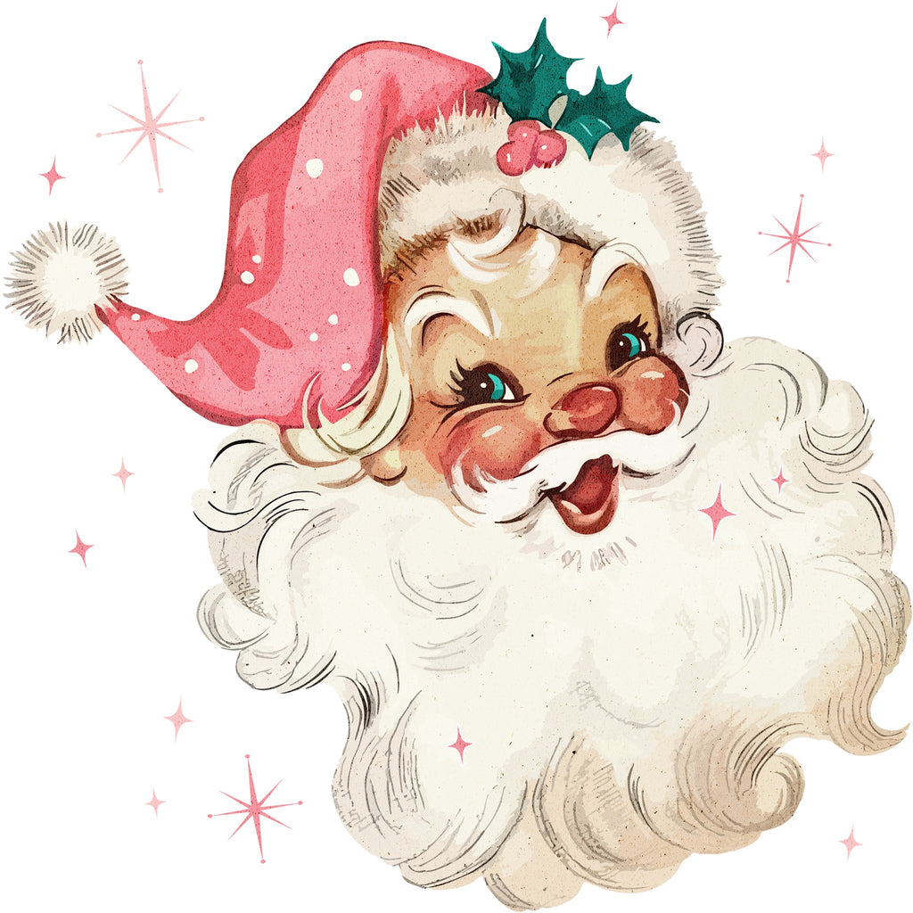 Pink Santa Baby Stanly DTF Transfer