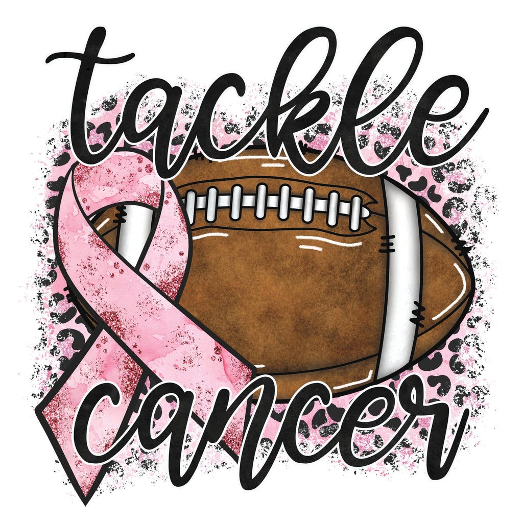 Tackle Cancer Football DTF Transfer - My Vinyl Craft