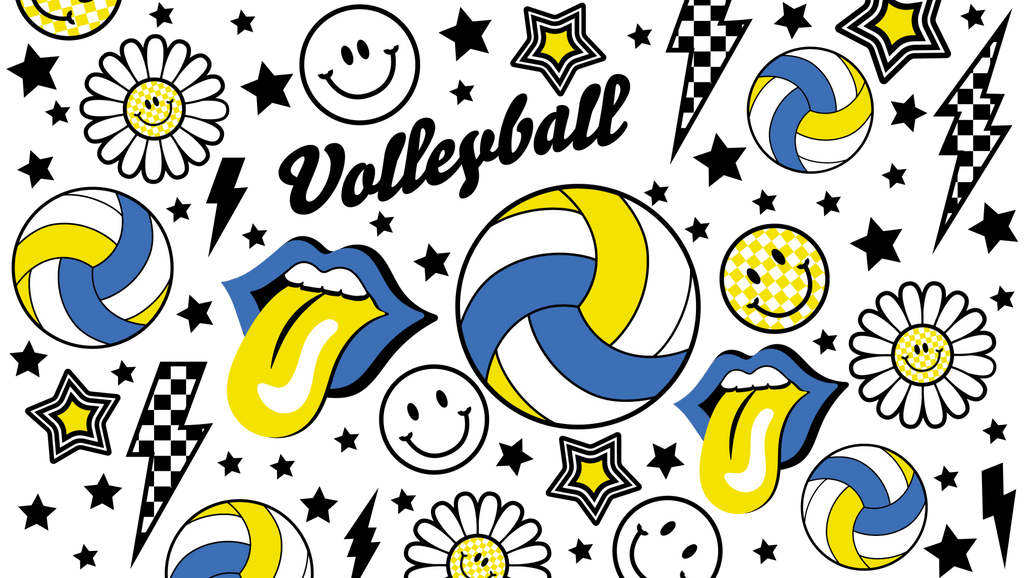 Volleyball UV DTF Cup Wrap - My Vinyl Craft